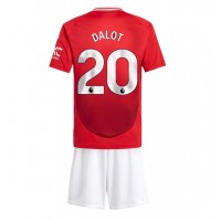 Manchester United Diogo Dalot #20 Replika babykläder Hemmaställ Barn 2024-25 Kortärmad (+ korta byxor)